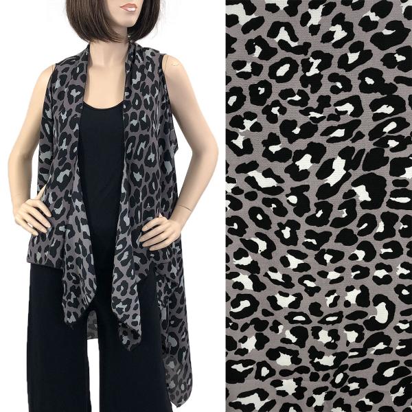 Wholesale 2502 Crepe Vests (Style 2) SV1316 Leopard Print Grey - Crepe Vests (Style 2) - 