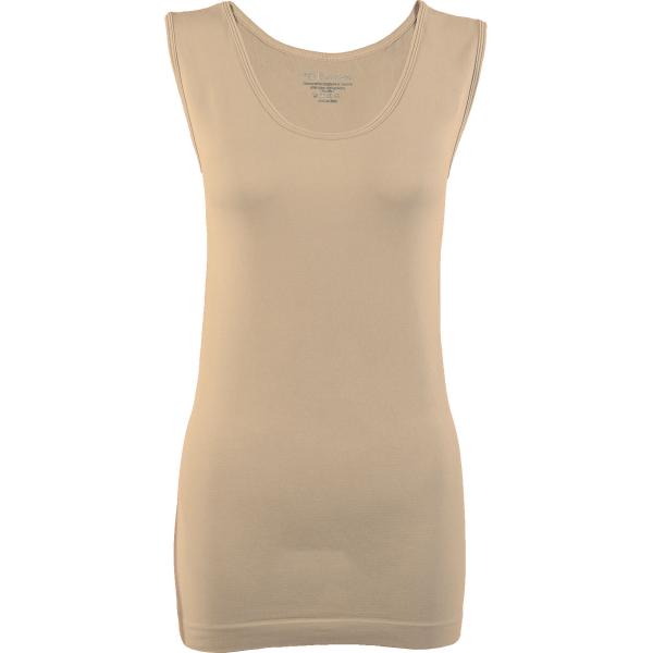 Wholesale 2819 - Magic SmoothWear Tanks and Sleeveless Tops Beige - Slimming One Size Fits Most