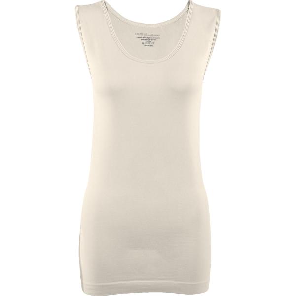 Wholesale 2502 Crepe Vests (Style 2) Ivory - Slimming One Size Fits Most