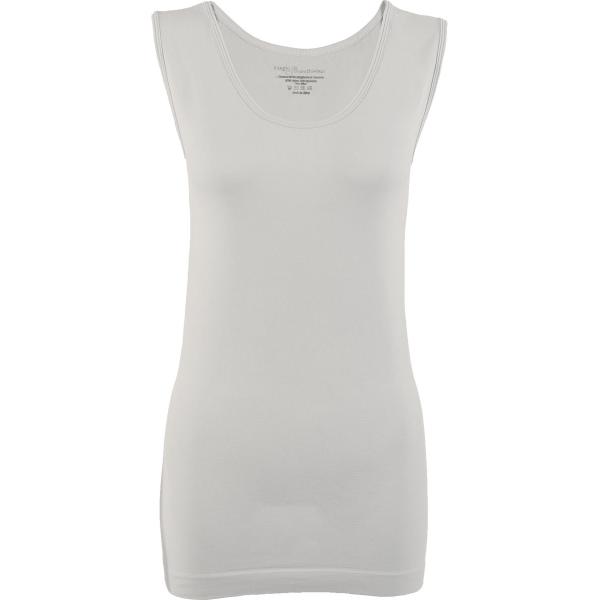 Wholesale 2502 Crepe Vests (Style 2) White - Slimming One Size Fits Most