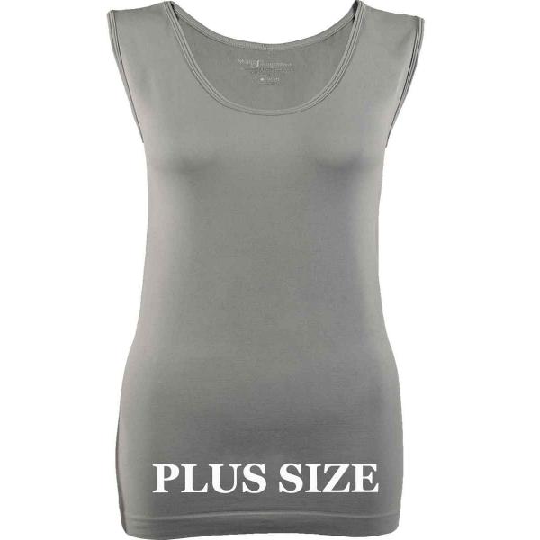 Wholesale 2477 - Magic Tummy Control SmoothWear Pants Silver Plus  - Slimming Plus Size Fits (L-2X) 