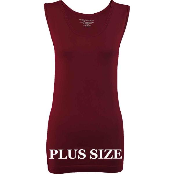 Wholesale 2819 - Magic SmoothWear Tanks and Sleeveless Tops Cabernet Plus - Slimming Plus Size Fits (L-2X) 