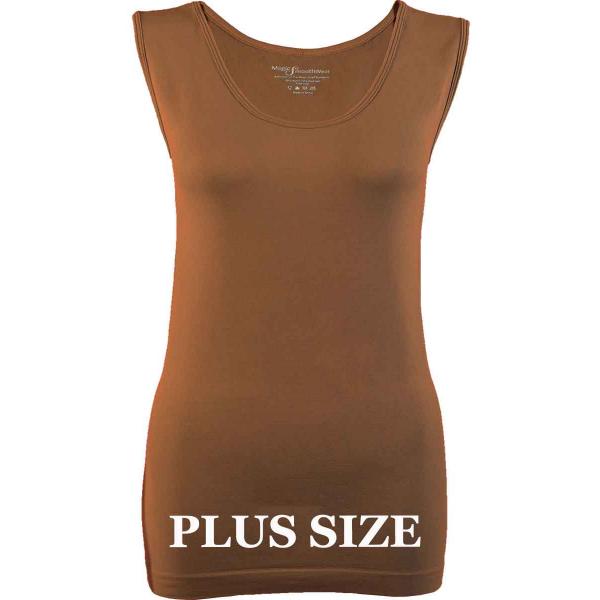 Wholesale 2477 - Magic Tummy Control SmoothWear Pants Mocha Plus - Slimming Plus Size Fits (L-2X) 