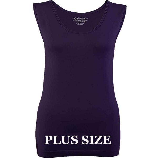 Wholesale 2477 - Magic Tummy Control SmoothWear Pants Plum Plus - Slimming Plus Size Fits (L-2X) 