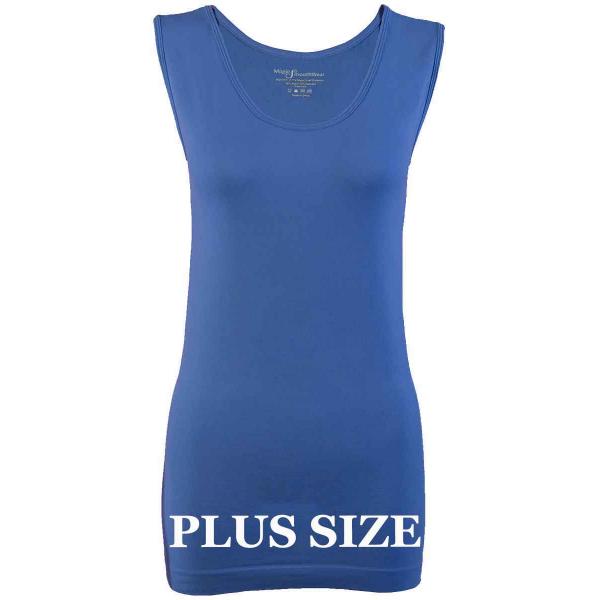 Wholesale 2819 - Magic SmoothWear Tanks and Sleeveless Tops Blue Plus - Slimming Plus Size Fits (L-2X) 