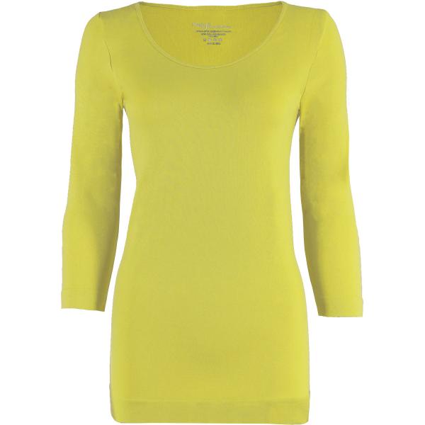 Wholesale 2820 - Magic SmoothWear 3/4 & Long Sleeve Light Yellow - One Size Fits (S-XL) TQ