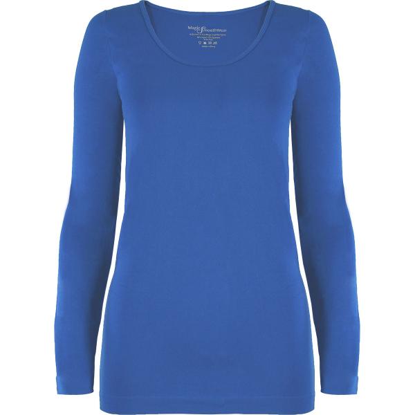 Wholesale 2820 - Magic SmoothWear 3/4 & Long Sleeve Blue - One Size Fits (S-XL) Long Sleeve