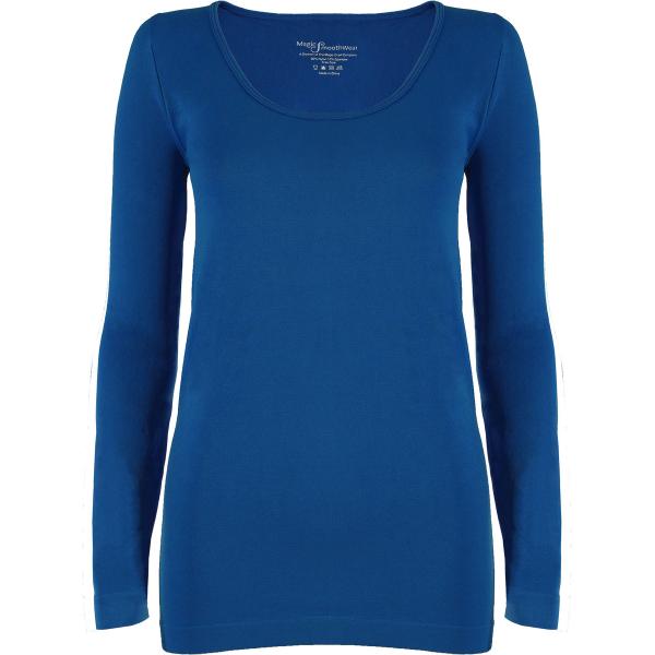 Wholesale 2820 - Magic SmoothWear 3/4 & Long Sleeve Teal Blue - One Size Fits (S-XL) Long Sleeve