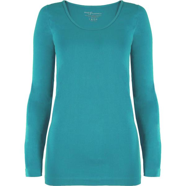 Wholesale 2819 - Magic SmoothWear Tanks and Sleeveless Tops Teal Green - One Size Fits (S-XL) Long Sleeve