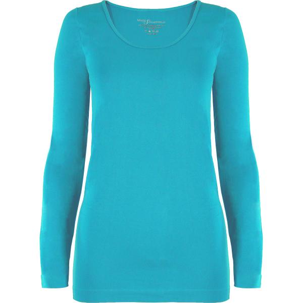 Wholesale 2819 - Magic SmoothWear Tanks and Sleeveless Tops Turquoise - One Size Fits (S-XL) Long Sleeve