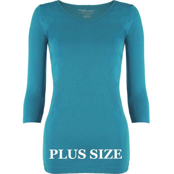 Wholesale 2820 - Magic SmoothWear 3/4 & Long Sleeve Aqua Plus - Plus Size Fits (L-2X) TQ