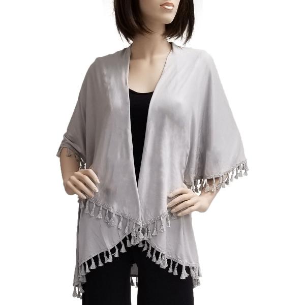 Wholesale 9771 - Tassel Kimonos Silver - One Size Fits Most