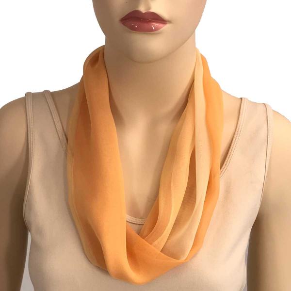Wholesale 2901 - Magnetic Clasp Silky Dress Scarves 106OR - Beige-Peach-Orange Tri-Color<br>
Magnetic Clasp Silky Dress Scarf - 