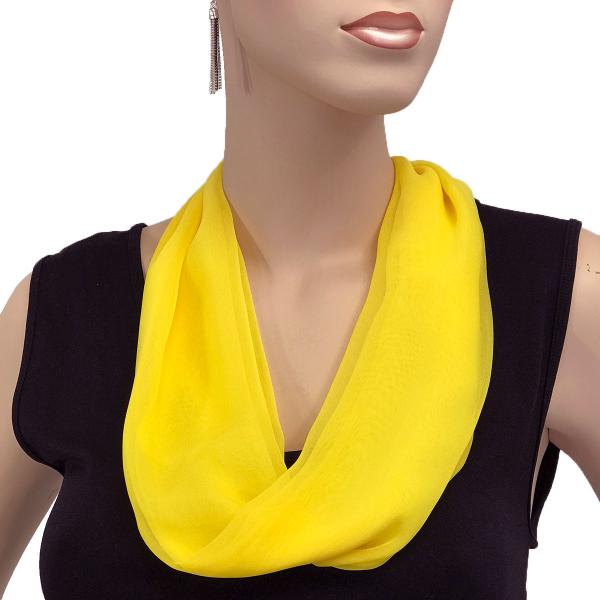 Wholesale 2901 - Magnetic Clasp Silky Dress Scarves SYE - Solid Yellow<br>
Magnetic Clasp Silky Dress Scarf - 