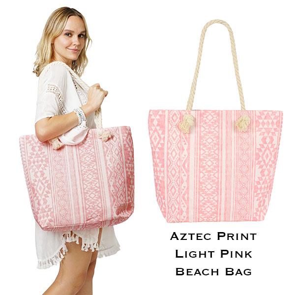 wholesale 2917 - Rope Handle Tote Bags 10594 - Light Pink<br>
Summer Beach Tote

 - 19.5