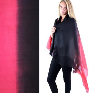 2995 - Boutique Charmeuse Shawls #23 Ombre Black-Red - 