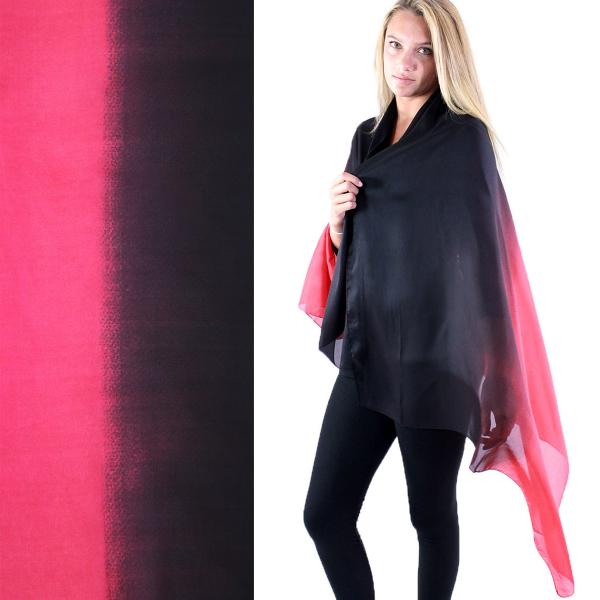 Wholesale 2995 - Boutique Charmeuse Shawls #23 Ombre Black-Red - 