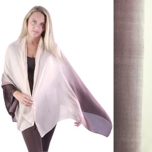 2995 - Boutique Charmeuse Shawls #46 Ombre Beige-Chocolate - 