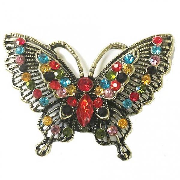 Wholesale 2997 - Artful Design Magnetic Brooches 501 Multi Butterfly  - 2