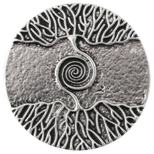2997 - Artful Design Magnetic Brooches 541 Silver Tree Swirl - 1.75