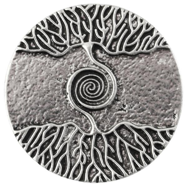 Wholesale 2997 - Artful Design Magnetic Brooches 541 Silver Tree Swirl - 1.75