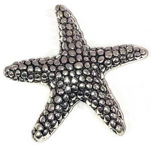 Wholesale 2997 - Artful Design Magnetic Brooches 550 Silver Starfish - 2.25