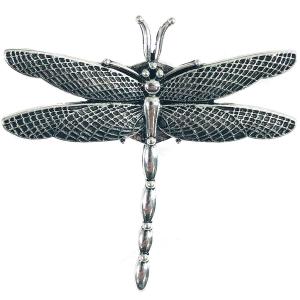 Wholesale 2997 - Artful Design Magnetic Brooches 551 Silver Dragonfly  - 2.25