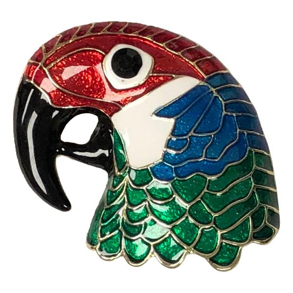 Wholesale 2997 - Artful Design Magnetic Brooches 575 Multi Parrot  - 2