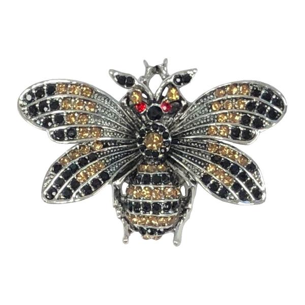 Wholesale 2997 - Artful Design Magnetic Brooches 577SGB<br> Silver-Gold-Black Bee<br>Magnetic Brooch - 2.5