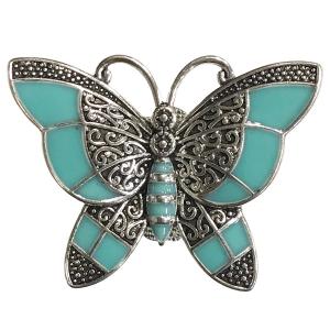 2997 - Artful Design Magnetic Brooches AD-008 - Turquoise Butterfly <br>
Artful Design Magnetic Brooch - 2.25