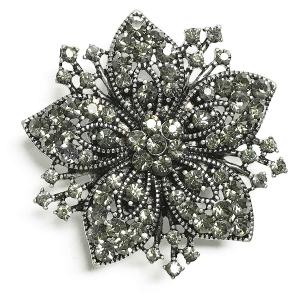 Wholesale 2997 - Artful Design Magnetic Brooches 534 Silver Flower - 1.75