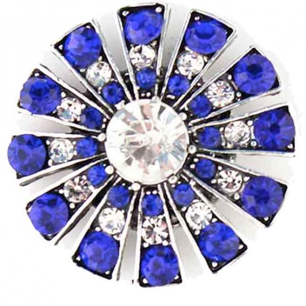 wholesale 2997 - Artful Design Magnetic Brooches 408CLSP - Starburst<br>Clear-Sapphire MB - 1.25