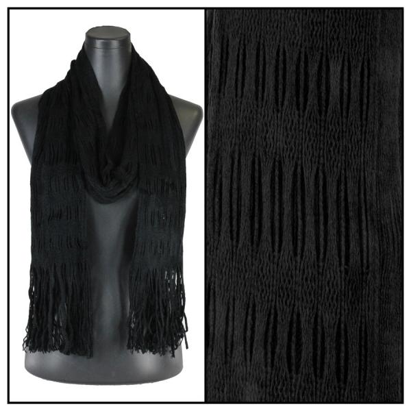 wholesale 3010 - Winter Oblong Scarves Long Two Way Knit Tube - Black - 