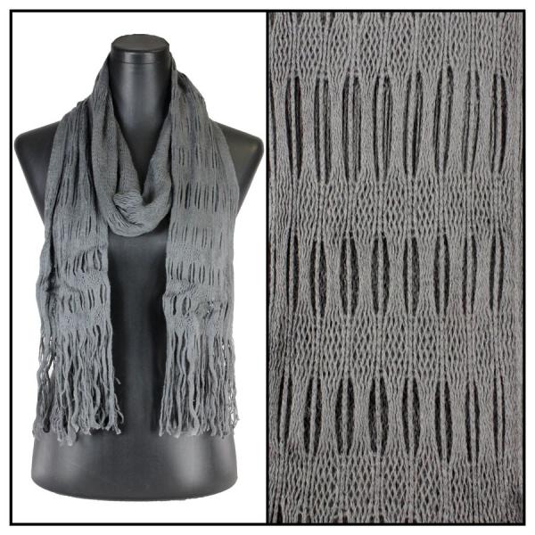 wholesale 3010 - Winter Oblong Scarves Long Two Way Knit Tube - Grey - 