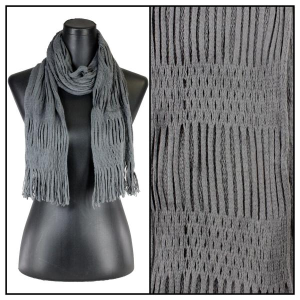 wholesale 3010 - Winter Oblong Scarves Two Way Knit Tube - Charcoal - 
