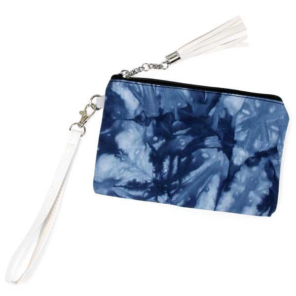 Wholesale 3057  - Crossbody Bags and Wristlets 10176 - Indigo<br> 
Tie Dye Wallet Wristlet - 