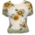 Gourmet Popcorn - Short Sleeve - Motif Sunflowers - Green