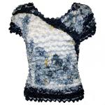 Gourmet Popcorn - Short Sleeve - Motif Diagonal White-Navy
