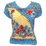 Camisas  manga corta de Popcorn gastr&Atilde;&sup3;nomo - Motif Diagonal Floral Sky-Butter