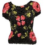 Gourmet Popcorn - Short Sleeve - Motif Black with Roses