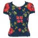Motif Navy with Roses Motif Navy with Roses