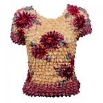 Gourmet Popcorn - Short Sleeve - Motif Gold-Mauve Floral