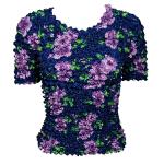 Camisas  manga corta de Popcorn gastr&Atilde;&sup3;nomo - Navy With Purple Flowers