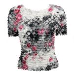 Gourmet Popcorn - Short Sleeve - White-Black-Pink Floral