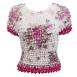 Motif White-Magenta Bouquet