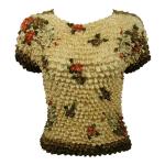 Camisas  manga corta de Popcorn gastr&Atilde;&sup3;nomo - Motif Copper Roses on Beige