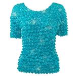 Camisas  manga corta de Popcorn gastr&Atilde;&sup3;nomo - Abstract Dots Turquoise-White