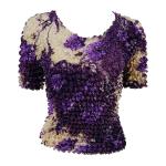 Gourmet Popcorn - Short Sleeve - Rose Floral - Purple