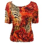 Gourmet Popcorn - Short Sleeve - Abstract Zebra Red-Orange