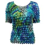 Gourmet Popcorn - Short Sleeve - Abstract Zebra Blue-Green